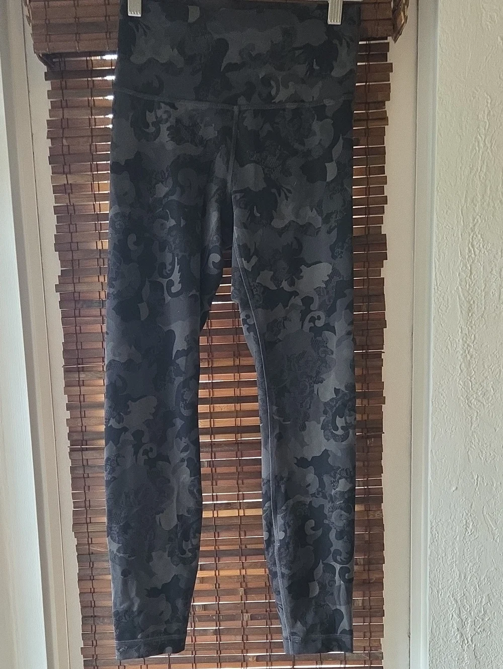 Lululemon Black/charcoal Leggings With Fun Print